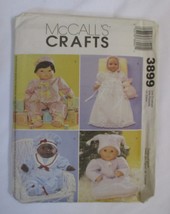 McCalls Craft Pattern 3899 Baby Doll Clothes 3 sizes UNCUT 8-10&quot;, 11-13&quot;, 14-16&quot; - £10.12 GBP