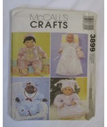 McCalls Craft Pattern 3899 Baby Doll Clothes 3 sizes UNCUT 8-10&quot;, 11-13&quot;... - £10.07 GBP