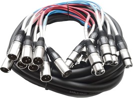 8 Channel Xlr Snake Cables For Seismic Audio Speakers, 25 Foot Pro Audio Snake - £86.61 GBP