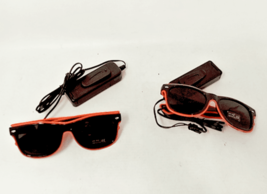 2 Pack - Elite Wear Redish LED Sunglasses - Club/Rave/Party Light Up Sunglasses - £15.12 GBP