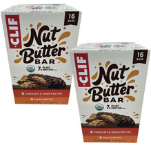 2 Packs Clif Bar Organic Nut butter variety 16ct Chocolate &amp; Peanut Butter - £43.30 GBP
