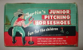 Vintage 1950&#39;S Martin&#39;s Junior Pitching Rubber Horseshoes Childrens Game... - $14.95