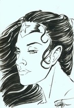 Dan Neidlinger SIGNED Original DC Comics / JLA Art Sketch ~ Wonder Woman - £23.87 GBP