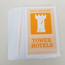 25 Tower Hotels Stock Certifcate Cards -Acquire Board Game 1995 Edition AH - £5.52 GBP