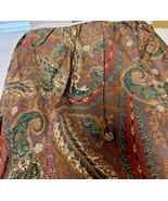 Ralph Lauren Rue des Artistes Queen Bedskirt Brown Paisley Bed Skirt - $42.56