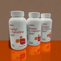 3x Acetyl L Carnitine Positive Mood Balance GNC 500mg 60 Capsules Ea EXP... - £26.93 GBP