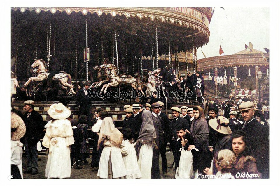 ptc2926 - Lancs - Merry-go-Round for 1p, at Tommyfield Fair, Oldham - pr... - $2.95