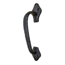 8&quot; Cast Iron Door Handle Black Finish Great For Doors Cabinets Boxes More Gate - £9.98 GBP