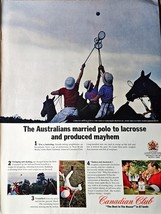 Canadian Club The Best In The House 87 Leads Horse polo 1965 Vintage pri... - $10.83