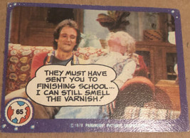 Vintage Mork And Mindy Trading Card #65 1978 Robin Williams - £1.54 GBP