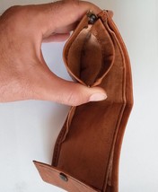Handmade Original Brown Leather, Men&#39;s Wallet Genuine Leather, Handcraft... - £27.69 GBP