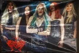 BURNING WITCHES Band 1 FLAG CLOTH POSTER HEAVY METAL - £15.84 GBP