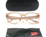Ray-Ban Eyeglasses Frames RB7227 8203 Clear Cream Beige Round Full Rim 5... - £62.29 GBP