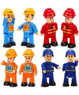 8-Set People Figures For Kids - Community Helpers - Police, Fireman, Con... - £28.43 GBP