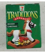 7-Eleven Traditions Chistmas Ornament, 1997, Rockin&#39; Christmas, Ceramic - £8.07 GBP