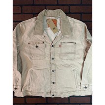 Levi&#39;s Beige Denim Jacket with Corduroy Collar - $39.60