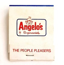 Angelo&#39;s Supermarkets Vintage Matchbook Food Shopping Matches Unstruck E19E - $19.99
