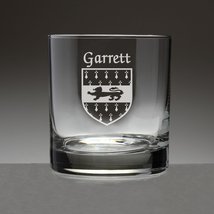 Garrett Irish Coat of Arms Tumbler Glasses - Set of 4 (Sand Etched) - £54.34 GBP
