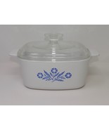 Corning Ware Blue Cornflower 1.5 Qt Casserole Dish w/Pyrex Lid A-1 1/2-B - €24,17 EUR