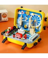 1499 Pcs Suitcase Duck Trunk Building Blocks London Big Ben Ferris Wheel Train - $71.99