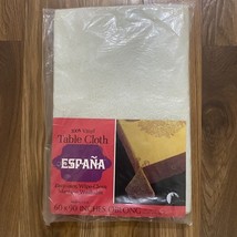 Vintage Espana 100% Vinyl Tablecloth 60”X90” Oblong New Old Stock Made I... - $16.14