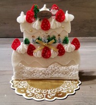 Chrstmas Card Emphemera Felt Textured Stand Up Mantel A.P.J. Gallery - $182.66 MXN