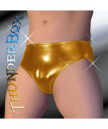 Thunderbox Chrome Metal Gold Swim, Wrestle, Poser Brief, Dancers, Costum... - $565.44 MXN