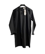 Americo &amp; Rosa Dress Womens 10 Black Cotton Sheath Midi Bow Ruffle Detai... - €28,65 EUR