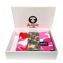 A Bathing Ape Pink Camo Mens Canvas Wallet Bape Bifold Billfold New In Box Gift - $46.74