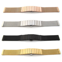Watch Strap Bracelet Shark Mesh Stainless Steel Solid Link Band Deployment Clasp - £39.83 GBP