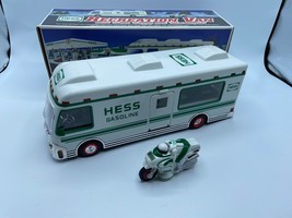 Vintage Hess Truck 1998 Toy Recreational Van &amp; Motorcycle in Box No Dune... - £7.43 GBP