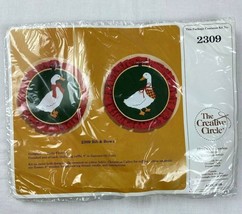 Creative Circle #2309 Bib + Bows Duck Geese Vintage 1984 Kit  Christmas New - $7.24