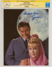 Barbara Eden SIGNED CGC SS TV Publicity Photo I Dream of Jeannie w/ Larr... - $257.39