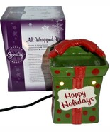Scentsy All Wrapped Up Full Size Holiday Warmer Christmas Present Green ... - $30.00