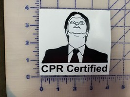 The Office Dwight CPR certified  Vinyl Sticker  Logo Vinyl Decal 4&quot; - £3.20 GBP