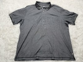 Tommy Bahama Men’s Golf Polo Shirt XXL Gray Black Trim Shiny Supima Blen... - $14.10