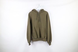 Vintage Champion Mens Size Small Faded Blank Hoodie Sweatshirt Olive Green - $59.35