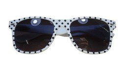 Classic White Stitches Plastic Dark Lens Sunglasses NWT 73 - £8.17 GBP