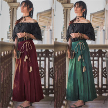 Womens Wine Skirt Pant With Black Top Coordinated sets S-XL Daily Party ... - $45.19