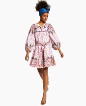 $130 Inc International Concepts Luxe Printed Tie-Waist Mini Dress Small (TORN) - £35.40 GBP