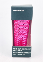 Starbucks Holiday 2022 Pink Berry Sangria Bling Plastic Ornament Keychain New - £16.92 GBP