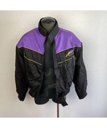 Vintage 80s BMW Motorrad Jacket 42 L Purple Black Pads Race Ride West Ge... - $173.25