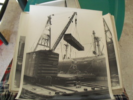 Vintage 8x10 Train Photograph Erie Car Load Loaded on Ship - £14.98 GBP