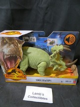 Mattel Jurassic World Dominion Roar Strikers Sinoceratops Dinosaur Figure HDX43 - £34.45 GBP