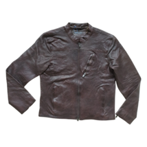 John Varvatos Kev Racer Leather Jacket  GLOBAL SHIPPING - £390.30 GBP