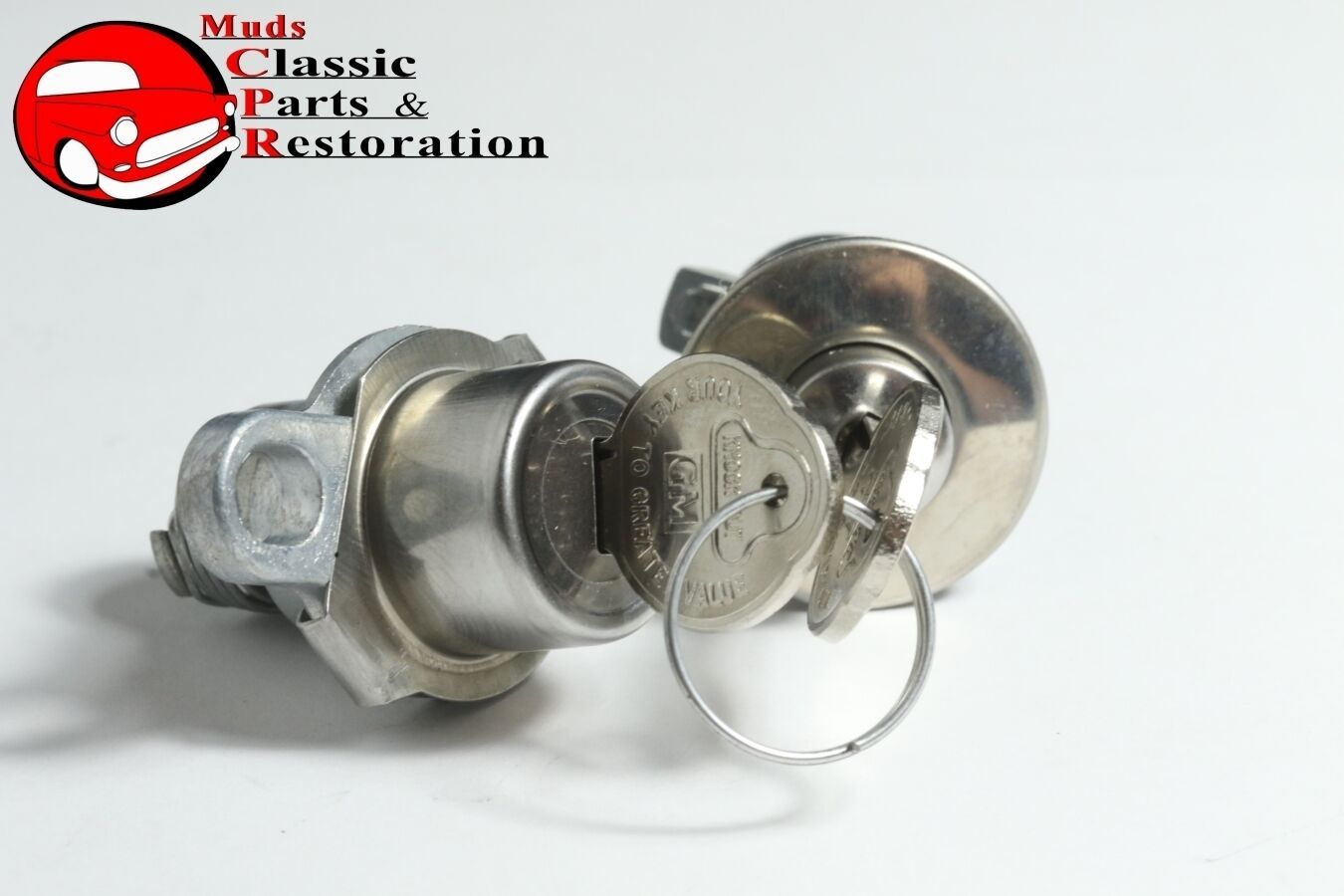 Primary image for 59 Fullsize Chevy Glove Box Trunk Lock Cylinder Kit Original OEM Pear Head Keys