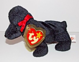 Ty Beanie Baby GiGi Plush 7in Black Poodle Dog Stuffed Animal Retired Ta... - £8.00 GBP