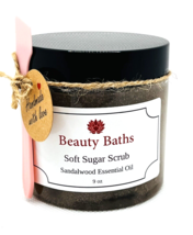 Sandalwood Soft Sugar Scrub Exfoliating Body Scrub Gift for her bath Scrub - $9.45
