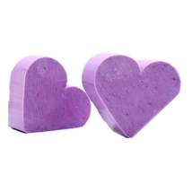 10 Mini Heart Shaped Guest Soap Bars - Lavender - £6.25 GBP