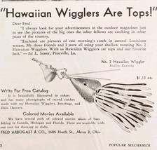 1947 Arbogast Hawaiian Wigglers Bait Advertisement Vintage Fishing Boati... - $19.99